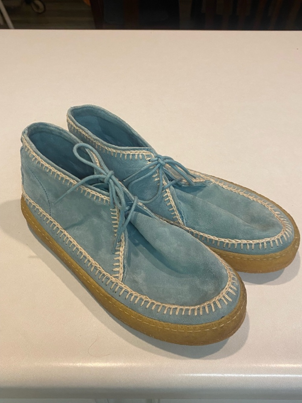 ANTHROPOLOGIE X LAIDBACK LONDON SHENJE SUEDE HANDCRAFTED SHUKKA ANKLE BOOT SZ 40
